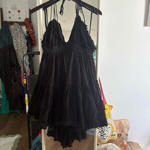 Free People 100 Degree Black Mini Dress size XS 💕